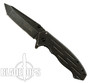 TacForce Framelock Assist Knife, Black Stonewash Tanto Blade