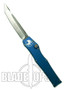Microtech Halo V OTF BLUE Automatic Tanto Point Knife, Satin Standard, MT150-4BL