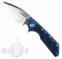 Microtech Blue DOC Flipper Knife, Satin Plain Blade, 153-4BL