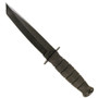 KA-BAR 1254 Short Tanto Knife, Kraton G Handle, Leather Sheath