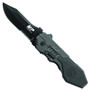 Smith & Wesson Military & Police MAGIC Assisted Knife, Part Serrated Black Blade, Gun Metal Grey Handle, SWMP4LS