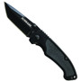 Schrade 208 Folder Knife, Black Plain Tanto Point Blade