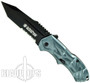 Smith & Wesson Black Ops Spring Assist Knife, Gunmetal Blue Handle, Tactical Black Tanto Point, P/S, SWBLOP3TBS