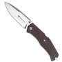 Steel Will Maroon Micarta Mini Gekko Folding Knife, Plain Satin Blade