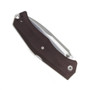 Steel Will Maroon Micarta Mini Gekko Folding Knife, Plain Satin Blade