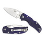 Spyderco C41GPDBL5 Dark Blue Native 5 Folder Knife, CPM-S110V Satin Blade REAR VIEW