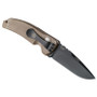 Hogue Knives Brown EX03 Auto Knife, Black Drop Point 3.5 Blade