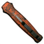 Piranha P-20OT Orange Rated-XDE OTF Auto Knife, 154CM Black Blade