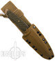 Spartan Blades HORKOS Fixed Blade Knife, Flat Dark Earth Blade, Green Handle, Tan Kydex Sheath