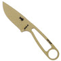 ESEE Knives Desert Tan Izula Fixed Blade Knife, 1095 Carbon Desert Tan Blade