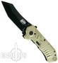 Smith & Wesson Military Police Knife, Tan Handle, Black.Tanto Blade, SWMP2BD