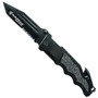 Smith & Wesson SWBG2TS Border Guard Knife, Black Tanto Part Ser Blade