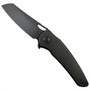 Hoback Knives Black Fallout OSF Flipper Knife, CPM-S35VN Black Fallout Blade