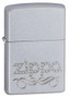 Zippo Scroll Lighter, Satin Chrome, Zippo 24335