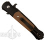 Pro-Tech Brown G10 Don Auto Knife, Black Plain Blade