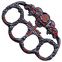 Protekt Knives PK-2445RD Skull Belt Buckle/Paperweight, Black/Red Finish