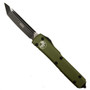 Microtech 123-1OD OD Green Contoured Ultratech T/E OTF Auto Knife, Black Blade