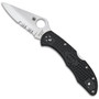 Spyderco Delica 4 Folder Knife, VG-10 Satin Combo Blade