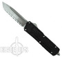 Microtech 179-12AP QD Scarab T/E OTF Auto Knife, Full Serrated Apocalyptic Stonewash Blade