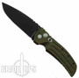 Hogue Knives EX01 Large Auto Knife, Drop Point, Green Aluminum Handle