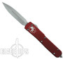 Microtech Red Ultratech OTF Knife, Bead Blast Dagger Blade