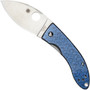 Spyderco Sprint Run C205GFBLP Lil' Lum Blue Nishijin Folder Knife, VG-10 Satin Blade