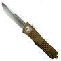 Microtech 143-4TA Tan Combat Troodon S/E OTF Auto Knife, Satin Blade