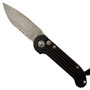 Microtech 135-11AP LUDT Auto Knife, Apocalyptic Stonewash Combo Blade