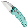 Hogue Knives 24143 Aquamarine A01 Microswitch Wharncliffe Cali-Legal Auto Knife, CPM-154 Stonewash Blade