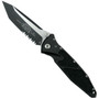 Microtech 161-2 Socom Elite T/E Folder Knife, Black Combo Blade