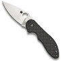Spyderco C172CFTIP Domino Carbon Fiber/G-10 Laminate Titanium Flipper Knife, CTS-XHP Satin Blade