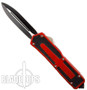 Red Top Gun OTF Knife, Black Dagger Blade