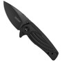 Kershaw Spoke Assisted Flipper Knife, 2" Black Plain Blade