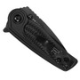 Kershaw Spoke Assisted Flipper Knife, 2" Black Plain Blade