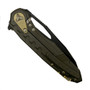 Microtech 196-1DLCBR Sigil MK6 Brass/Bronzed Titanium Flipper Knife, DLC Black Blade