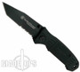 Smith & Wesson SWEX2TS Extreme Ops Folding Knife, Black Combo Tanto Blade