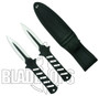 Devastator Two Tone, Double Edged Throwing Knives, 2 Pack
