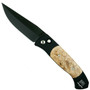 Pro-Tech Medium Brend 3 Auto Knife, Maple Burl, DLC Black, PT1307