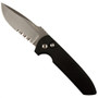Pro-Tech Rockeye Auto Knife, Smoky Grey CPM-D2 Combo Blade