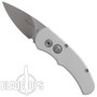 Pro-Tech 4413 Silver Runt J4 Cali-Legal Auto Knife, 154CM Satin Blade