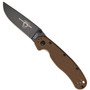 Ontario Coyote Brown RAT Model 2 Folder Knife, Black Plain Edge Blade