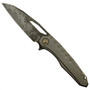 Microtech Custom Sigil MK6 Titanium Flipper Knife, Damascus Blade