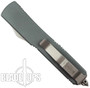 Microtech Grey Ultratech OTF Knife, Stonewash Dagger Blade
