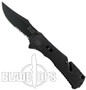 SOG Mini Trident TF21 Assist Knife, Black TiNi Part Serrated Blade