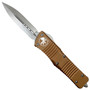 Microtech 142-10TA Tan Combat Troodon D/E OTF Auto Knife, Stonewash Blade