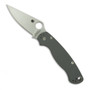 Spyderco Sprint Run Grey Paramilitary 2 Folder Knife, CPM CRU-WEAR Satin Blade