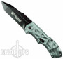 Smith & Wesson Small Black Ops Spring Assist Knife, Blue Handle,  Black Tanto Blade