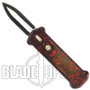 Junior Joker OTF Knife, Red Marble Handle