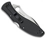 Spyderco Centofante 3 Folder Knife, Plain Edge, Black Handle