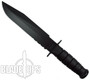 Ka-Bar Black Fighter Knife, Part Serrated